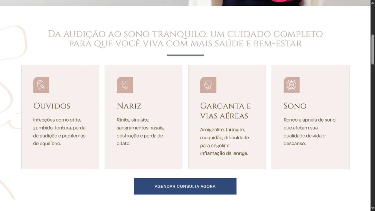 Detalhes da interface de Dra. Karina Salvi