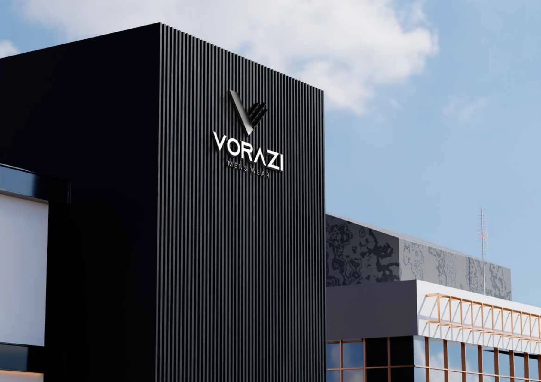Mockup da identidade visual Vorazi